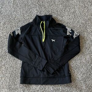 ViBlack Quarter-Zip Pullover with Neon Accents